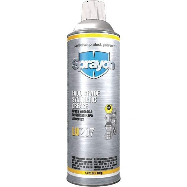 Sprayon - 20 oz Aerosol Synthetic General Purpose Grease - Amber, Food Grade, 325°F Max Temp, NLGIG 2, - Exact Tool & Supply