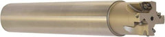Millstar - 1-1/4" Cut Diam, 1.58" Max Depth, 1-1/4" Shank Diam, Cylindrical Shank Indexable High-Feed End Mill - Screw Holding Method, HFCI-09T3 Insert, HFSS Toolholder, Through Coolant - Exact Tool & Supply