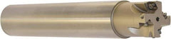 Millstar - 1-1/4" Cut Diam, 1.58" Max Depth, 1-1/4" Shank Diam, Cylindrical Shank Indexable High-Feed End Mill - Screw Holding Method, HFCI-09T3 Insert, HFSS Toolholder, Through Coolant - Exact Tool & Supply