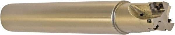 Millstar - 1" Cut Diam, 1.58" Max Depth, 1" Shank Diam, Cylindrical Shank Indexable High-Feed End Mill - Screw Holding Method, HFCI-09T3 Insert, HFSS Toolholder, Through Coolant - Exact Tool & Supply