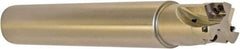 Millstar - 1" Cut Diam, 1.58" Max Depth, 1" Shank Diam, Cylindrical Shank Indexable High-Feed End Mill - Screw Holding Method, HFCI-09T3 Insert, HFSS Toolholder, Through Coolant - Exact Tool & Supply