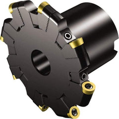 Sandvik Coromant - 1.5 Connection, 0.6299" Cutting Width, 2.106" Depth of Cut, 1-1/2" Hole Diam, 12 Tooth Indexable Slotting Cutter - R331.32..Rxx..MQ Toolholder, RCKT 16 06 M0 Insert, Right Hand Cutting Direction - Exact Tool & Supply