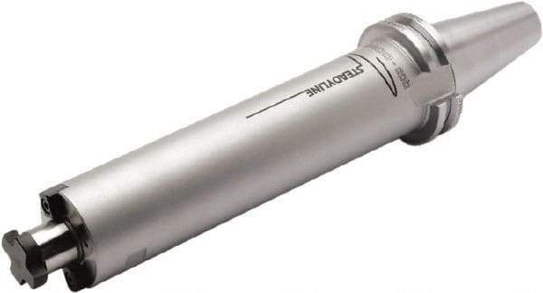 Seco - DIN69871-50 Taper Shank 40mm Pilot Diam Shell Mill Holder - 13.78" Flange to Nose End Projection, 3-1/2" Nose Diam, Through-Spindle & DIN Flange Coolant - Exact Tool & Supply