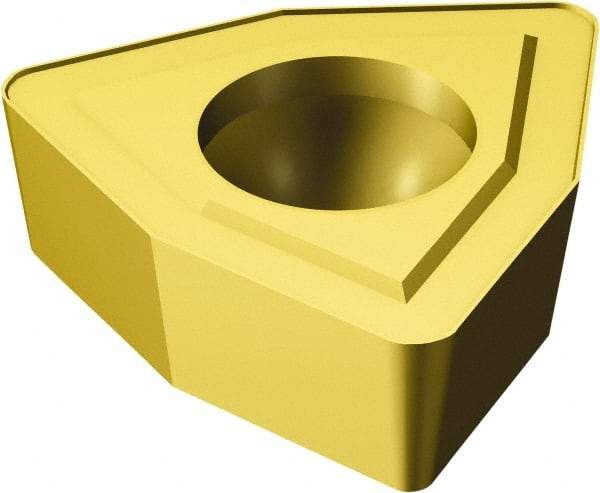 Sandvik Coromant - WCMX6 58 Grade 235 Carbide Indexable Drill Insert - TiCN/TiN Finish, Trigon, 3/8" Inscribed Circle - Exact Tool & Supply