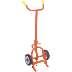 Wesco Industrial Products - 1,000 Lb Load Capacity, 55 & 85 Gal Drum Truck - 24-1/2" Wide x 61" High, 2 Steel Wheels - Exact Tool & Supply