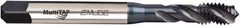 Emuge - M16x2.00 Metric Coarse 3 Flute 6H Modified Bottoming Spiral Flute Tap - Vanadium High Speed Steel, Oxide Finish, 110mm OAL, Right Hand Flute, Right Hand Thread - Exact Tool & Supply