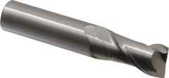 Accupro - 3/4", 1-1/2" LOC, 3/4" Shank Diam, 4" OAL, 2 Flute, Solid Carbide Square End Mill - Single End, Uncoated, Spiral Flute, 40° Helix, Centercutting, Right Hand Cut, Right Hand Flute - Exact Tool & Supply