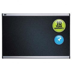 Quartet - Cork Bulletin Boards Style: Embossed Foam Bulletin Color: Black - Exact Tool & Supply
