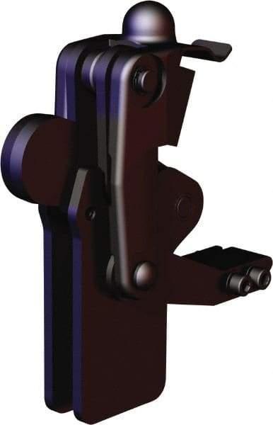 De-Sta-Co - 2,473 Lb Holding Capacity, Vertical Handle, Manual Hold Down Toggle Clamp - 200° Bar Opening, Weldable Base, Oxide Finish, Forged Alloy Steel - Exact Tool & Supply