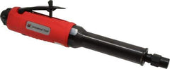 Universal Tool - 1/4" Collet, Straight Handle, Extended Length Air Die Grinder - 22,000 RPM, Rear Exhaust, 22 CFM, 0.9 hp, 90 psi, 1/4 NPT - Exact Tool & Supply
