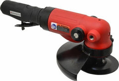 Universal Tool - 7" Wheel Diam, 7,500 RPM, Pneumatic Angle & Disc Grinder - 5/8-11 Spindle, 28 CFM, Side Exhaust - Exact Tool & Supply