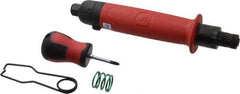 Universal Tool - 1/4" Bit Holder, 1,100 RPM, Inline Handle Air Screwdriver - 5 to 45 In/Lb Torque, 4 CFM - Exact Tool & Supply