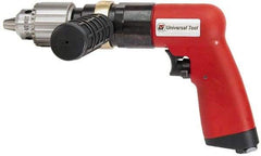 Universal Tool - 1/2" Reversible Keyed Chuck - Pistol Grip Handle, 400 RPM, 4.6 CFM, 0.8 hp, 90 psi - Exact Tool & Supply