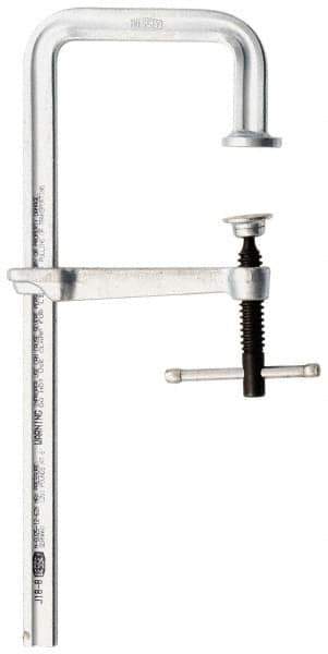 Bessey - 4-3/4" Deep Throat, 8" Max Capacity, Step Over Sliding Arm Clamp - 880 Lb Clamping Pressure, 5/8" Spindle Diam - Exact Tool & Supply