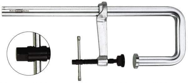 Bessey - 7" Deep Throat, 20" Max Capacity, Step Over Sliding Arm Clamp - 4,880 Lb Clamping Pressure, 0.85" Spindle Diam - Exact Tool & Supply