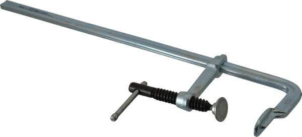 Bessey - 2-1/4" Deep Throat, 12" Max Capacity, Standard Sliding Arm Clamp - 400 Lb Clamping Pressure, 0.465" Spindle Diam - Exact Tool & Supply