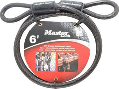 Master Lock - 6' Long Heavy Duty Cable - 3/8" Diam - Exact Tool & Supply