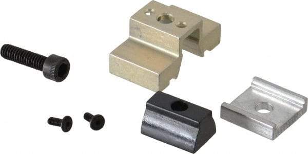 Mitee-Bite - 500 Lb Holding Force Single T-Slot Machinable Wedge Clamp - 1-1/8" Wide x 0.42" Deep x 1/2" High Base, 2-1/2 Lb/Ft Torque, 8-32 Screw Thread - Exact Tool & Supply