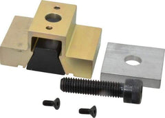 Mitee-Bite - 3,500 Lb Holding Force Single T-Slot Machinable Wedge Clamp - 3" Wide x 1.215" Deep x 1-1/2" High Base, 28.3 Lb/Ft Torque, 1/2-13 Screw Thread - Exact Tool & Supply