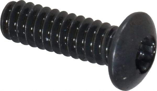 Camcar - #4-40 UNC Torx Plus Drive, Button Screw - Alloy Steel, Black Oxide Finish, Fully Threaded, 3/8" Length Under Head - Exact Tool & Supply