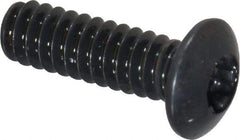 Camcar - #4-40 UNC Torx Plus Drive, Button Screw - Alloy Steel, Black Oxide Finish, Fully Threaded, 3/8" Length Under Head - Exact Tool & Supply