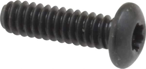 Camcar - #6-32 UNC Torx Plus Drive, Button Screw - Alloy Steel, Black Oxide Finish, Fully Threaded, 1/2" Length Under Head - Exact Tool & Supply