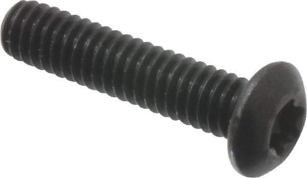 Camcar - #8-32 UNC Torx Plus Drive, Button Screw - Alloy Steel, Black Oxide Finish, Fully Threaded, 3/4" Length Under Head - Exact Tool & Supply