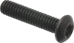 Camcar - #8-32 UNC Torx Plus Drive, Button Screw - Alloy Steel, Black Oxide Finish, Fully Threaded, 3/4" Length Under Head - Exact Tool & Supply