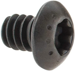 Camcar - #10-24 UNC Torx Plus Drive, Button Screw - Alloy Steel, Black Oxide Finish, Fully Threaded, 1/4" Length Under Head - Exact Tool & Supply