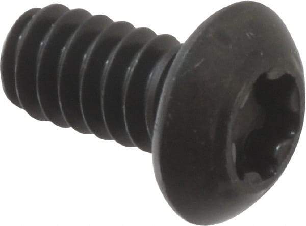 Camcar - #10-24 UNC Torx Plus Drive, Button Screw - Alloy Steel, Black Oxide Finish, Fully Threaded, 3/8" Length Under Head - Exact Tool & Supply
