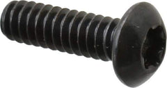 Camcar - #10-24 UNC Torx Plus Drive, Button Screw - Alloy Steel, Black Oxide Finish, Fully Threaded, 5/8" Length Under Head - Exact Tool & Supply