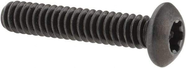 Camcar - #10-24 UNC Torx Plus Drive, Button Screw - Alloy Steel, Black Oxide Finish, Fully Threaded, 1" Length Under Head - Exact Tool & Supply