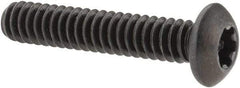 Camcar - #10-24 UNC Torx Plus Drive, Button Screw - Alloy Steel, Black Oxide Finish, Fully Threaded, 1" Length Under Head - Exact Tool & Supply