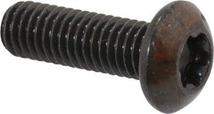 Camcar - #10-32 UNF Torx Plus Drive, Button Screw - Alloy Steel, Black Oxide Finish, Fully Threaded, 5/8" Length Under Head - Exact Tool & Supply