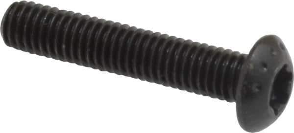 Camcar - #10-32 UNF Torx Plus Drive, Button Screw - Alloy Steel, Black Oxide Finish, Fully Threaded, 1" Length Under Head - Exact Tool & Supply