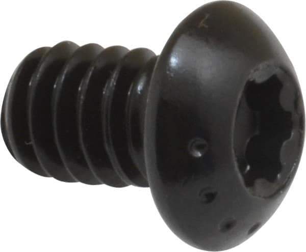 Camcar - 1/4-20 UNC Torx Plus Drive, Button Screw - Alloy Steel, Black Oxide Finish, Fully Threaded, 3/8" Length Under Head - Exact Tool & Supply