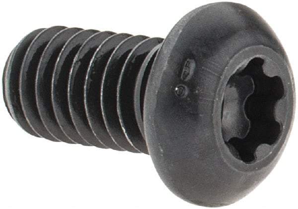 Camcar - 5/16-18 UNC Torx Plus Drive, Button Screw - Alloy Steel, Black Oxide Finish, Fully Threaded, 5/8" Length Under Head - Exact Tool & Supply