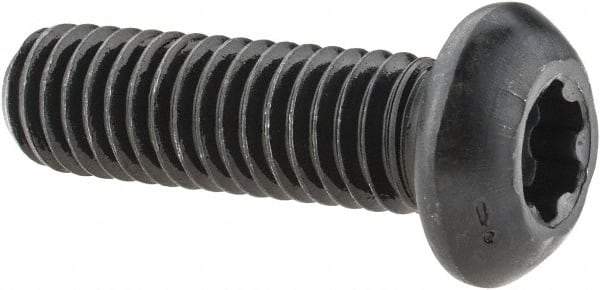 Camcar - 3/8-16 UNC Torx Plus Drive, Button Screw - Alloy Steel, Black Oxide Finish, Fully Threaded, 1-1/4" Length Under Head - Exact Tool & Supply