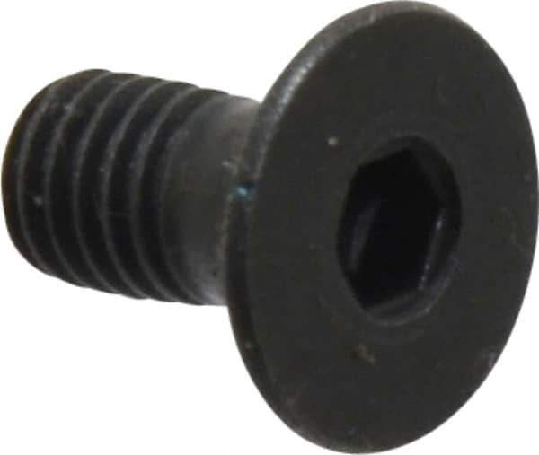 Holo-Krome - M5x0.80 Metric Coarse Hex Socket Drive, 90° Flat Screw - Grade 12.9 Alloy Steel, Black Oxide Finish, Fully Threaded, 10mm OAL - Exact Tool & Supply