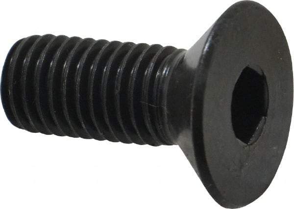 Holo-Krome - M12x1.75 Metric Coarse Hex Socket Drive, 90° Flat Screw - Grade 12.9 Alloy Steel, Black Oxide Finish, Fully Threaded, 30mm OAL - Exact Tool & Supply