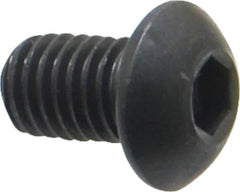 Holo-Krome - M8x1.25 Metric Coarse Hex Socket Drive, Button Screw - Grade 12.9 Alloy Steel, Black Oxide Finish, Fully Threaded, 12mm Length Under Head - Exact Tool & Supply