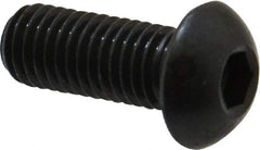 Holo-Krome - M10x1.50 Metric Coarse Hex Socket Drive, Button Screw - Grade 12.9 Alloy Steel, Black Oxide Finish, Fully Threaded, 25mm Length Under Head - Exact Tool & Supply