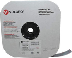 VELCRO Brand - 1" Wide x 10 Yd Long Adhesive Backed Loop Roll - Continuous Roll, Black - Exact Tool & Supply