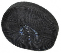 VELCRO Brand - 1" Wide x 5 Yd Long Adhesive Backed Loop Roll - Continuous Roll, Black - Exact Tool & Supply
