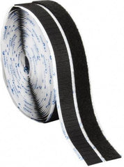 VELCRO Brand - 3/4" Wide x 10 Yd Long Adhesive Backed Hook & Loop Roll - Continuous Roll, Black - Exact Tool & Supply
