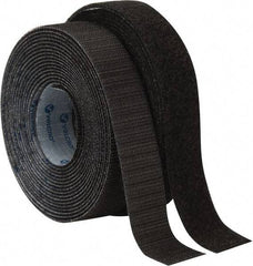 VELCRO Brand - 1" Wide x 5 Yd Long Adhesive Backed Hook & Loop Roll - Continuous Roll, Black - Exact Tool & Supply