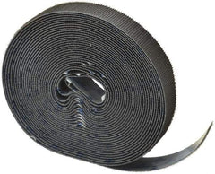 VELCRO Brand - 1" Wide x 10 Yd Long Adhesive Backed Hook & Loop Roll - Continuous Roll, Black - Exact Tool & Supply