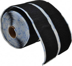 VELCRO Brand - 2" Wide x 5 Yd Long Adhesive Backed Hook & Loop Roll - Continuous Roll, Black - Exact Tool & Supply