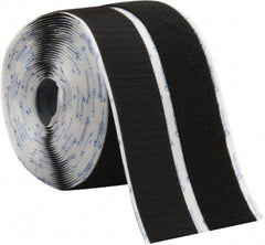 VELCRO Brand - 2" Wide x 10 Yd Long Adhesive Backed Hook & Loop Roll - Continuous Roll, Black - Exact Tool & Supply