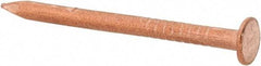 Made in USA - 4D, 12 Gauge, 1-1/2" OAL Common Nails - Smooth Shank, Copper - Exact Tool & Supply